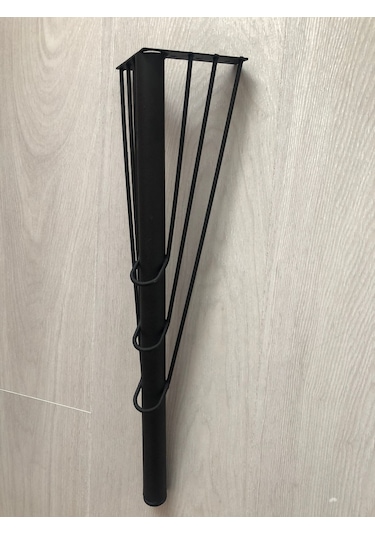Metal 40x10x10 Cm Siyah Boyalı Sehpa / Puf / Sandalye Ayağı (4 Adet)