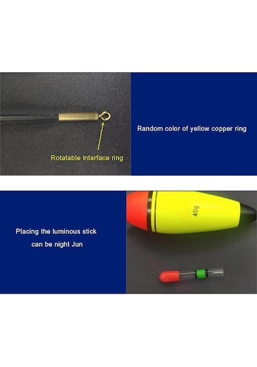 Çoklu Modeller Aydınlık Balıkçılık Şamandıra Eva Köpük Gece Balıkçılık Şamandıralar 40g