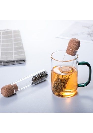 Besthome1 Ev Kullanıma Yüksek Sıcaklığa Dayanıklı Kreatif Borosilikat Cam Çay Filtresi, Evde Ve Kafelerde Kullanım İçin Şeffaf
