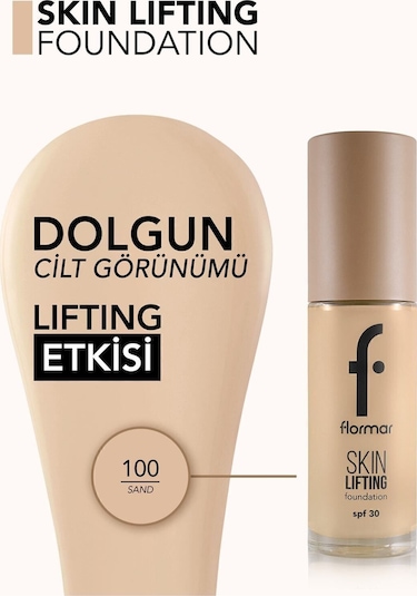 Flormar Skin Lifting SPF'li Anti-Aging Fondöten 100 Sand