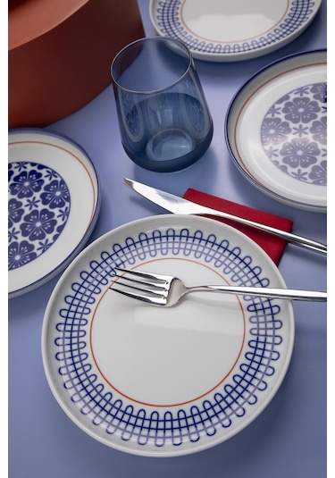 Kütahya Porselen Moderna 6 Kişilik 19 Cm Pasta Takımı Sofia