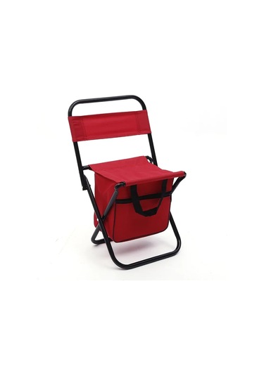Balıkçı Taburesi Ayrılabilir Taşınabilir Katlanır Sandalye Plaj Kırmızı