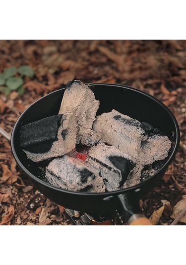 Kosona Taşra Ve Kamp İçin Hızlı Kömür Ateşleyici, Isı Yalıtkan Ahşap Saplı, Taşınabilir Mini Mangal Kömürlük Çok Renkli