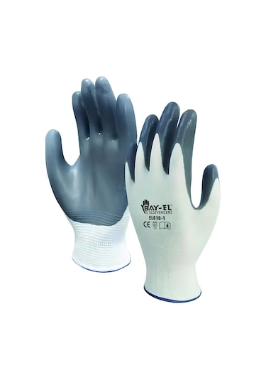 Bay-tec Eldiven Ekstra 10 İnç Beyaz - Gri