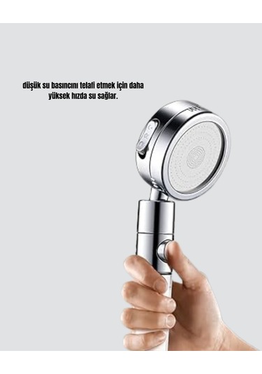 Kolay Montajlı 3 Modlu Yüksek Basınç Duş Başlığı Çok Renkli