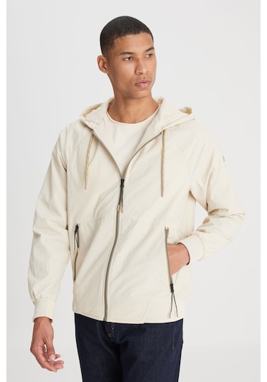 Regular Fit Normal Kesim Kapüşonlu Taş Rengi Mont Ceket L231225013 Taş