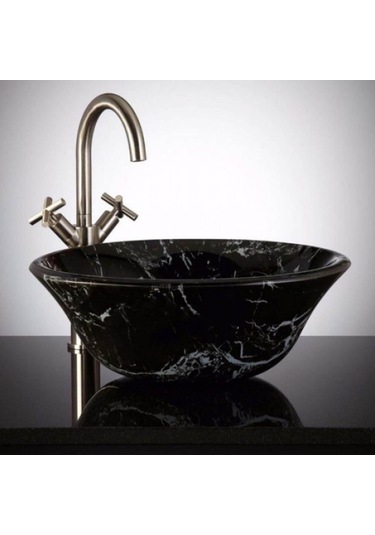 Toros Siyah Elegant Çanak Lavabo