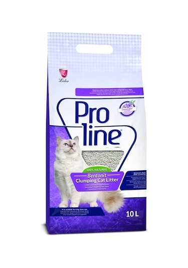 Proline Lavanta Kokulu İnce Taneli Topaklaşan Bentonit Kedi Kumu 10 L