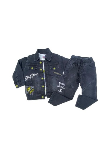 Uğurböceğiçocuk Street Wear Baskılı Kot Ceketli Erkek Takım 5923 001