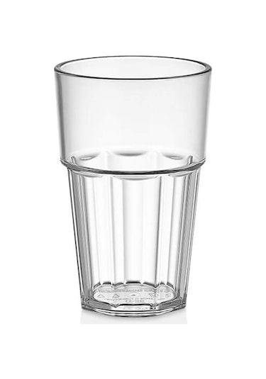 6 ADET 400 ML CAM GÖRÜNÜMLÜ KIRILMAZ POLİKARBON BARDAK