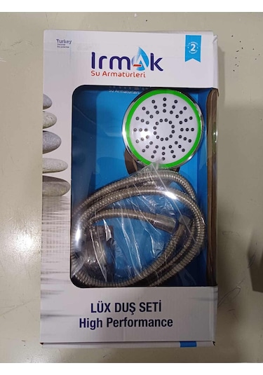 Irmak Lüks Fonksiyonlu Mafsallı Duş Seti Kaliteli Geniş Kafa Beyaz