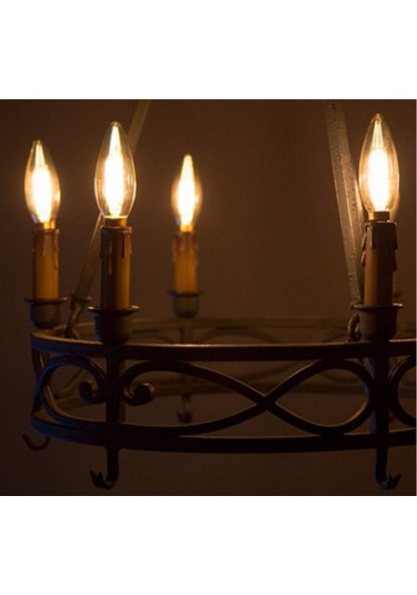 Ct-4280 4 Watt Rustik Led Buji Ampul A14 Amber Tekli Cool White E27 Led Ampul 6 Watt Yok A'dan G'ye