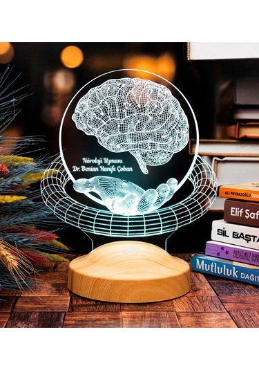 Nöroloji Doktoruna Hediye, Nörolog Hediyesi 3d Led Lamba