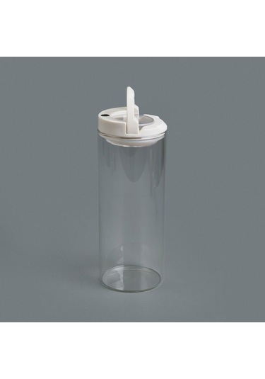 Tohana Vakumlu Cam Kavanoz - Şeffaf / Beyaz - 800 Ml Şeffaf / Beyaz