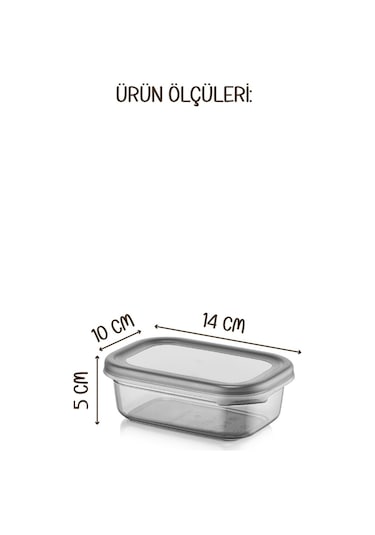 Vienev Beyaz Serigrafi Etiketli 8'li Peggy Dikdörtgen Baharatlık Seti 400 ML Antrasit