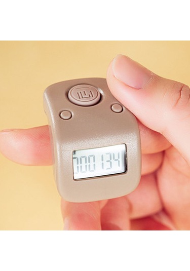 Monyee Usb Şarjlı 6 Kanal Veri Kaydedebilen, Sessiz Tuşlu, Parmak Üzerinde Taşınabilir Elektronik Sayıcı