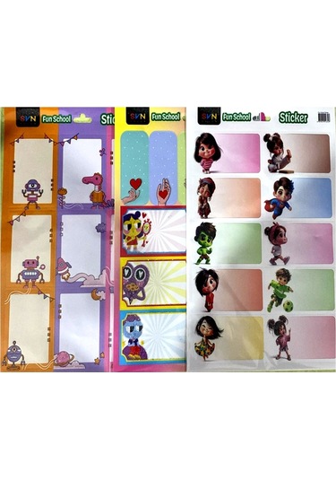 Simli Okul Etiketi A4 - 3 Adet