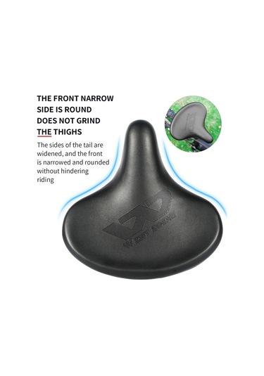 Skycıty Bisiklet Selesi - Şok Emici Geniş Rahat Minder, Yansıtıcı Kayışlı Konforlu Taban Çok Renkli