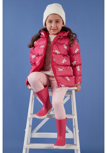 Lela Ekstra Dolgulu Içi Yumuşak Polarlı Kapüşonlu Şişme Kız Çocuk Mont 5763001 Fuşya