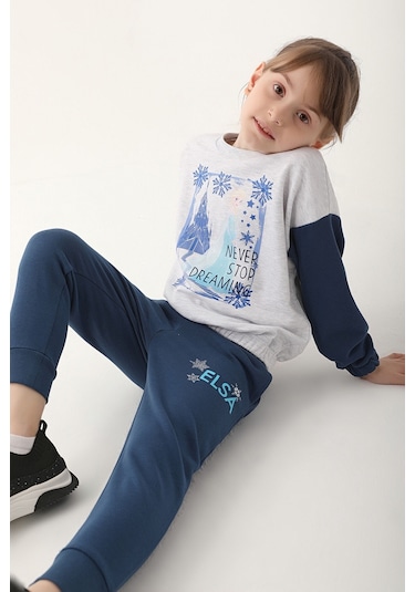 Frozen Kar Melanj Kız Çocuk Eşofman Takımı 5274-41101 Kar Melanj