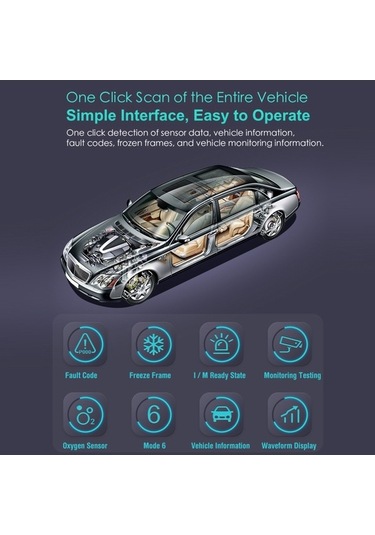 Novahub Kablosuz Obd Iı Tanılama Aracı: Performans Testli Motor Kontrol Çözümü, İos/android Uyumlu Araba Kod Okuyucu