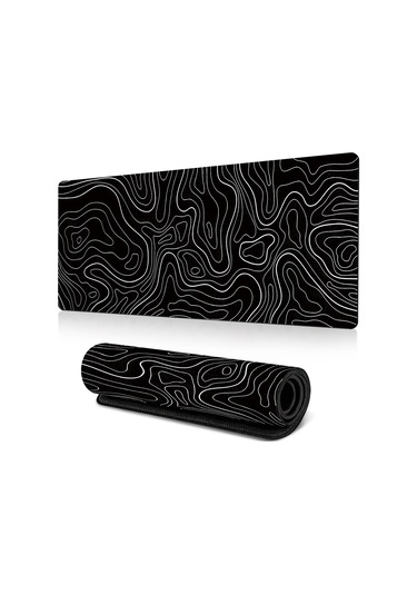 Skycity Doğal Kauçuk Fare垫ı - 300x800x2mm Yumuşak Esnek, Anti Kayma Tabanı, Hassas Kenar Kilidi, Bilgisayar Masası İçin Ergonomik Oyun Ve Çalışma Padı - Çizgili Desen 24