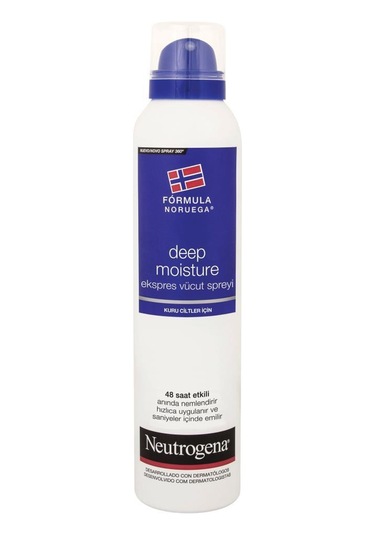 Neutrogena Deep Moısture Ekspress Vücut Spreyi 200 ML Kuru Ciltler
