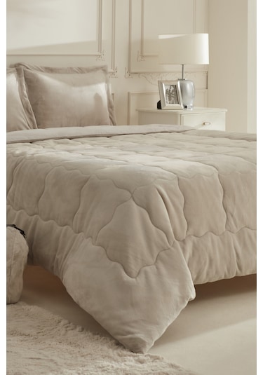 Karaca Home Flufy Çift Kişilik Soft Dream Comfort Set Bej Bej
