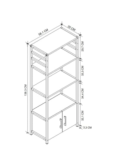 Mutfak Standı 2 Kapaklı 4 Raflı Kahve Köşesi Mutfak Rafı Mutfak Bangosu Kolombiya Çam