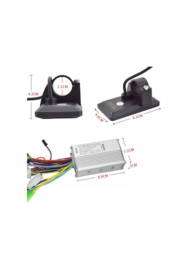 Suntek Lcd Ekran Paneli 36v 60v Ile Elektrikli Bisiklet Beyaz