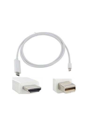 3 Metre Mini Displayport Hdmi Çevirici Thunderbolt to HDMI Kablo