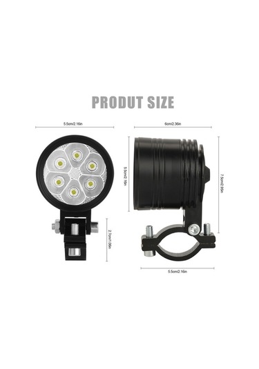 Ebitda 60w Super Parlak Motosiklet Farı - 3 Modlu, Su Geçirmez, Kolay Montaj Yeni Tasarım