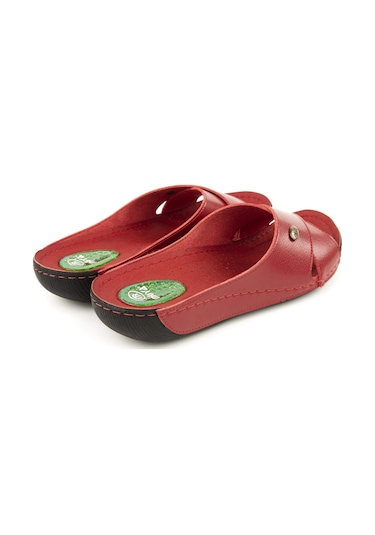 Muya Cyrus Anatomik Topuk Dikeni Kadın Terlik Kırmızı Kırmızı