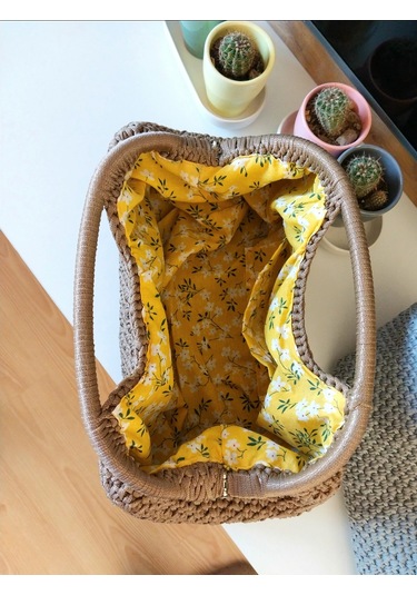 Parlak Tutmalı El Çantaları , El Yapımı Işıltılı Clutch, Örgü El Çantası Camel