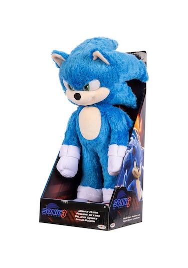 Jakks Pacific Sonic 3 Lüks Sonic Pelüş Figür 34cm 42471 Çok Renkli