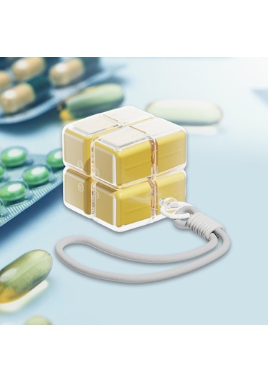 Suntek Seyahat Için Çok Yönlü İlaç Kutusu, Çanta Ve Sırt Sarı