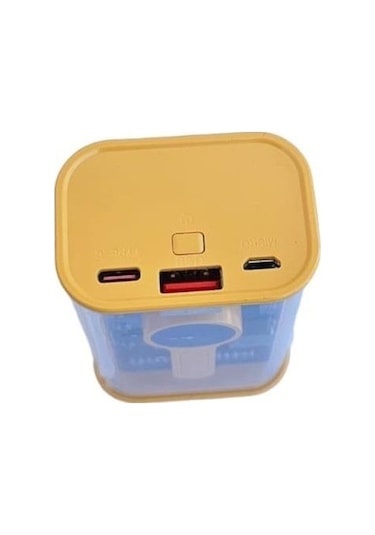 22.5w Pd Hizli 10000 Mah Digital Şeffaf Tasarimli Powerbank Sari