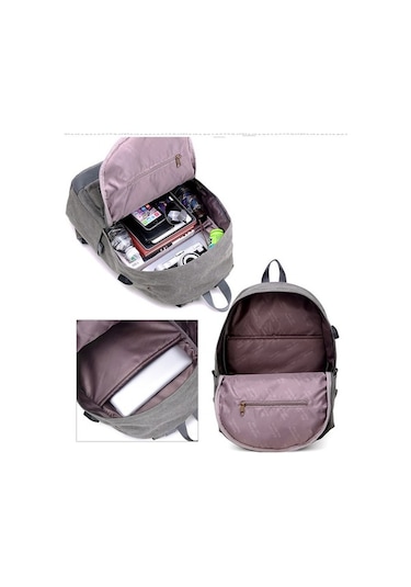 Electronıc Outlet Yystore Usb Sırt Şarjı Kanvas Erkek Çantası Tq Açık Haki