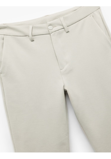 Koton Cep Detaylı Düğmeli Slim Fit Kumaş Pantolon Bej 6wam40005hk Ekru