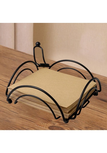 Homyl Dik Peçete Dispenseri Peçetelik Yemek Masası Siyah Siyah