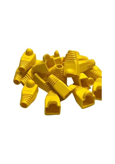 Sarı Cat5 Kılıf Sarı Cat6 Kılıf Rj45 Koruma Kılıfı Sarı 100 Adet