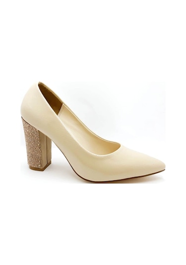 Punto 357026 Pudra Rugan Kadın Günlük Topuklu Ayakkabı