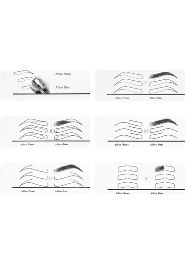 Wezone Başlangıçcılar İçin Taşınabilir 6 Adet Kaş Kalıbı Seti - Çizgi Uygulaması, Farklı Teknikler Ve Ayırmalı Halka
