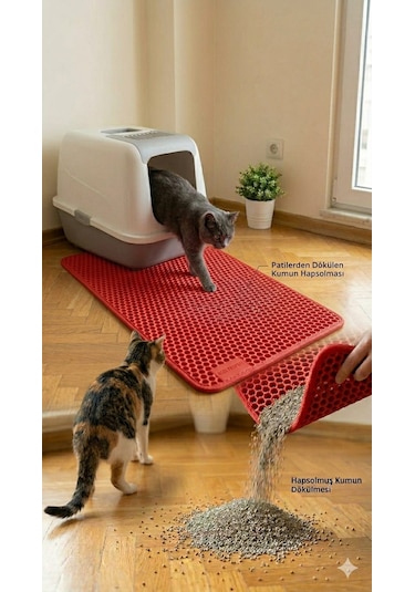 Kedi Kumu Paspası Kedi Tuvalet Önü Paspası 60x90 Cm