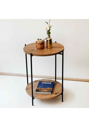 Yuvarlak Orta Sehpa Dekoratif Zigon Sehpa 5243