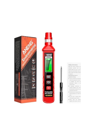 Pazly Yanıcı Test Ses Ölçer Lcd Kaçak Gn801 Gaz Gaz Gaz Dedektörü Çevre Aracı Aneng Analizörü Alarmı 300-10000ppm Yo
