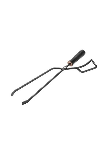 Novahub Demir Yangın Maşası İyi Kavrama Uygun Isı Yalıtımlı Sap Kamp İçin Yakacak Odun Maşası Siyah Siyah