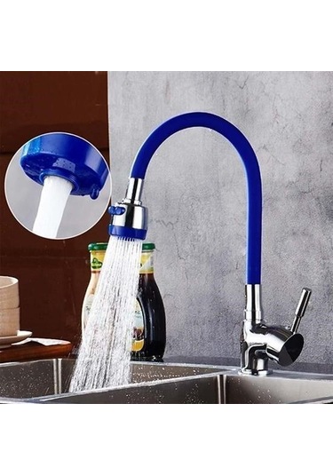 Buffer Oynar Başlıklı Tasarruflu Kubar Musluk Borusu Ve Başlığı Mavi - 9093733789411drvs1