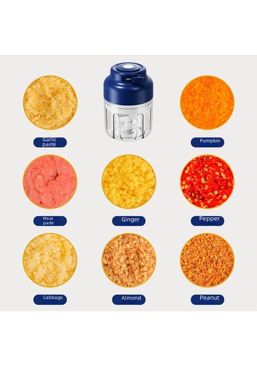 Reedark Mini Elektrikli Sarımsak搅拌机 - Kablosuz, Otomatik Karıştırma, 250ml, 4 Yaprak Bıçaklı Yeşil Güncellenmiş Versiyon Diğer