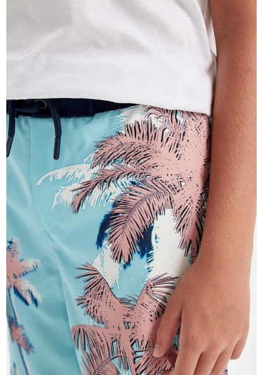 DeFacto Erkek Çocuk Palmiye Desenli Deniz Şortu C3594A824HSTR177 DeFacto Erkek Çocuk Palmiye Desenli Deniz Şortu C3594A824HSTR177
